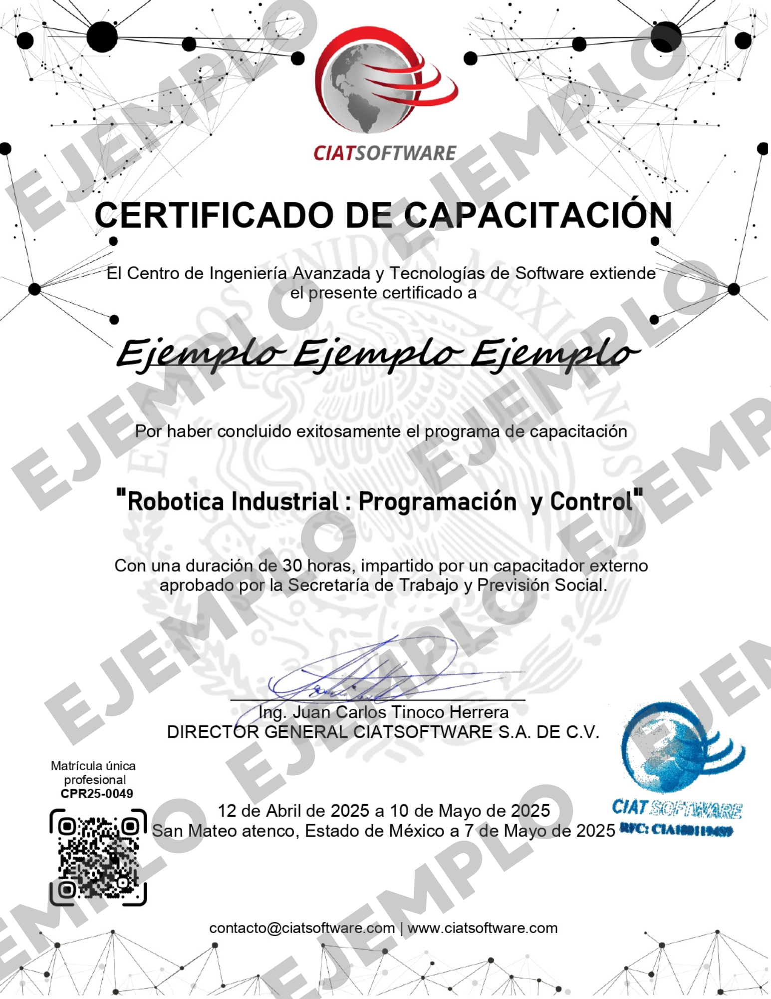 Constancia de Habilidades Laborales DC-3